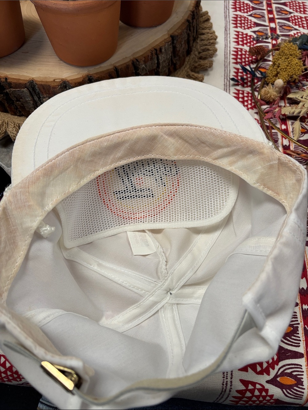 Tide White Embroidered Logo Rope-Detail Cap - Picture 5 of 7